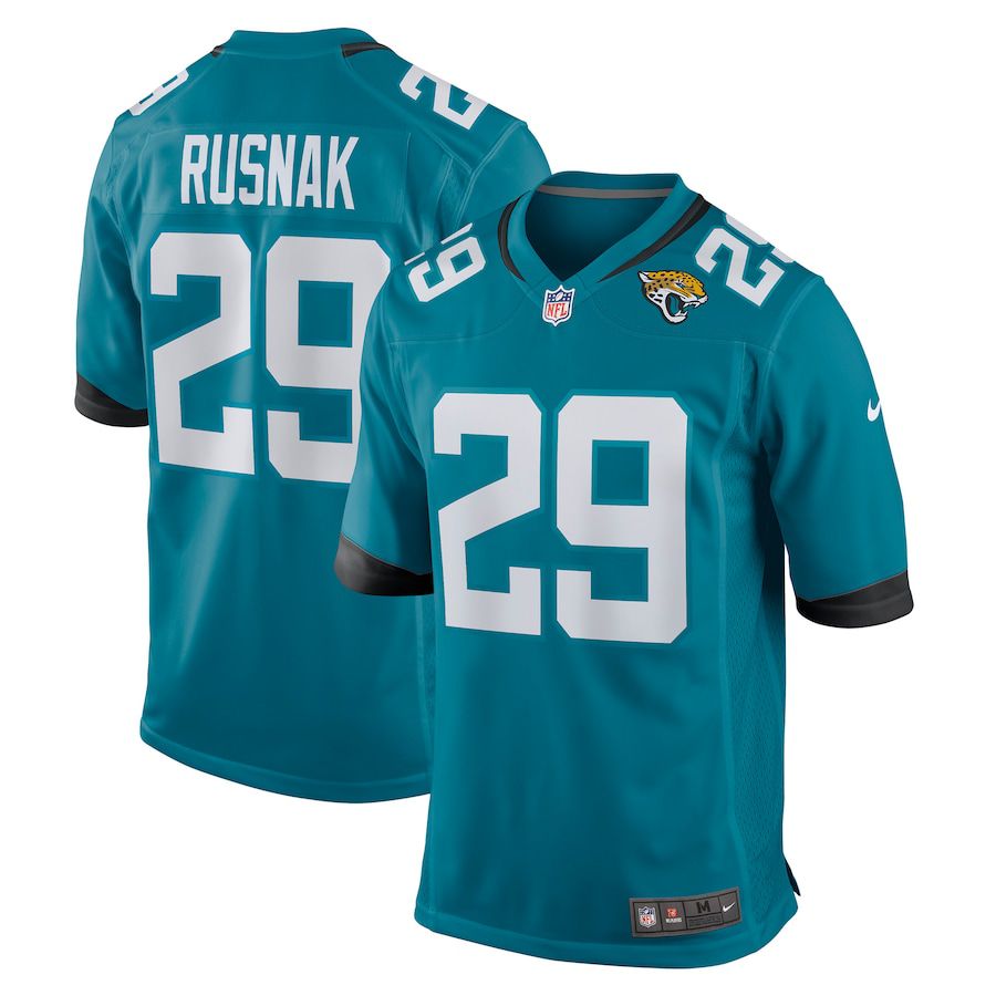 Men Jacksonville Jaguars #29 Brandon Rusnak Nike Green Game Player NFL Jersey